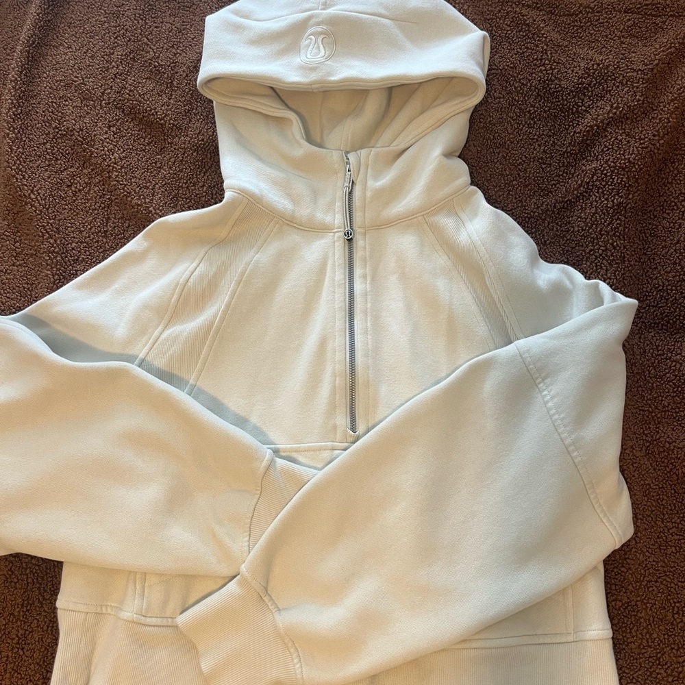 Lululemon Cream Zip-Up Hoodie